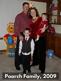 Chris Poarch with Family at Christmas