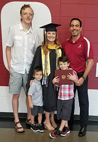 Family at graduation