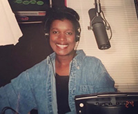 Aundrea Self in radio studio