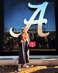 Breland Almadova at graduation