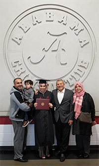 Manar Abdelbaky and family at graduation