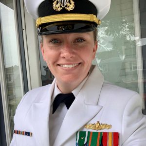 Amber Beale in Navy uniform