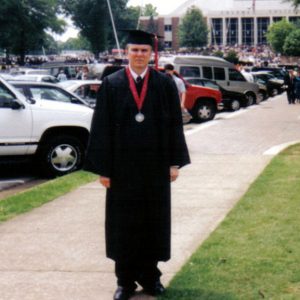 Michael at his undergraduate graduation