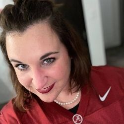 Megan in an Alabama jersey